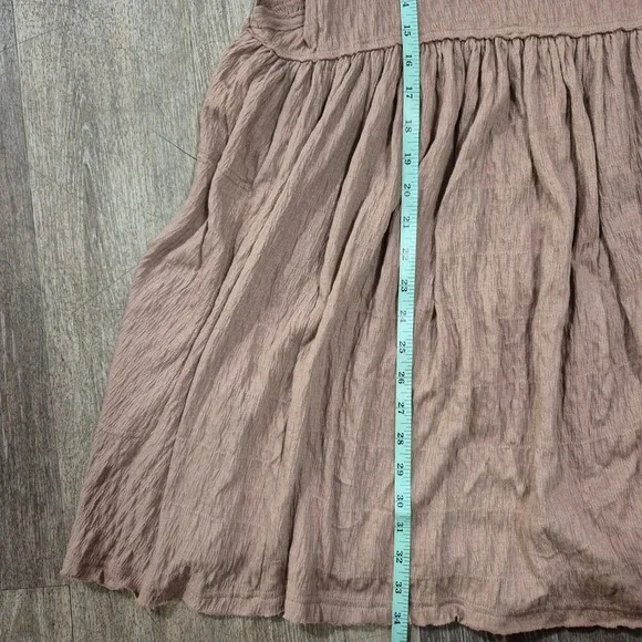 Free People FP Beach Textured Babydoll Mini Dress Pink Mauve OB1199600 M - Picture 7 of 8